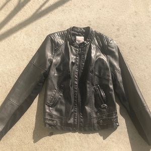 Falls Creek faux leather jacket // soft black (s)